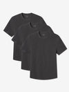 Cotton Waffle Curved Hem Crew 3-Pack
