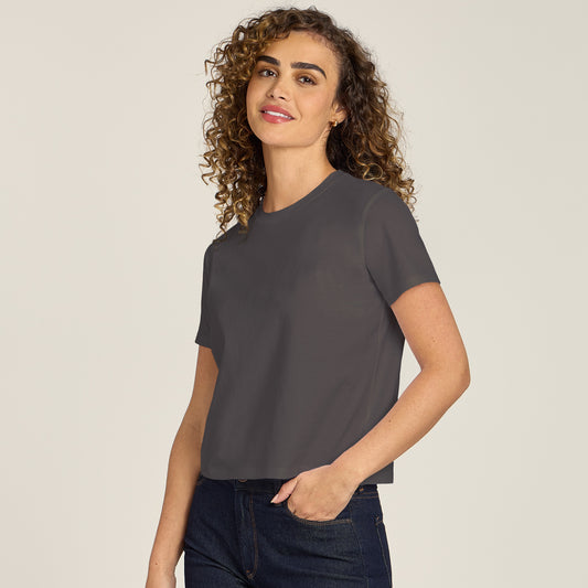 Everyday Cotton Crew Tee Dark Gray Crew tees