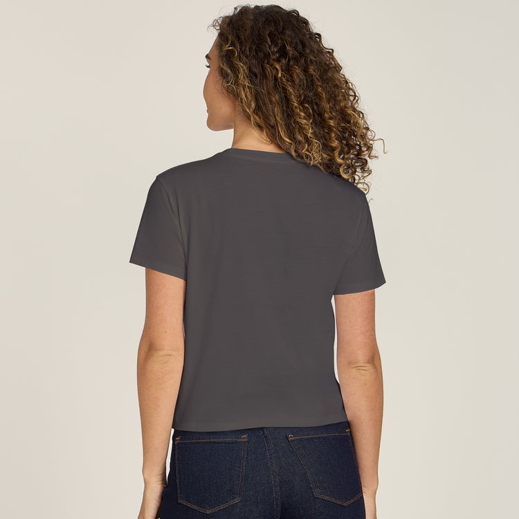 Women wearing Dark Gray Everyday Cotton Crew Tee