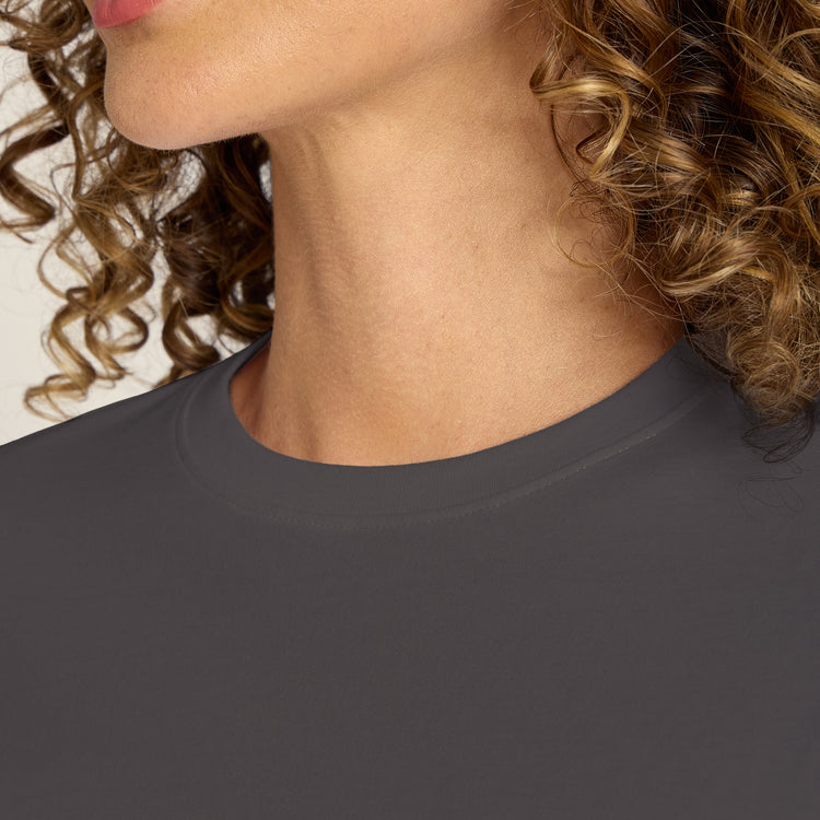 Women wearing Dark Gray Everyday Cotton Crew Tee