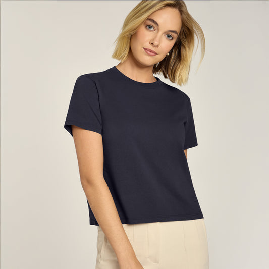 Everyday Cotton Crew Tee Navy Crew tees