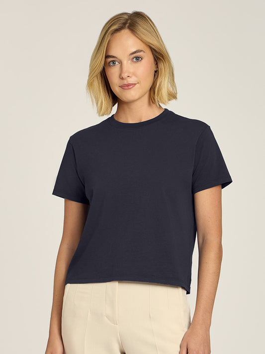Everyday Cotton Crew Tee Navy Crew tees