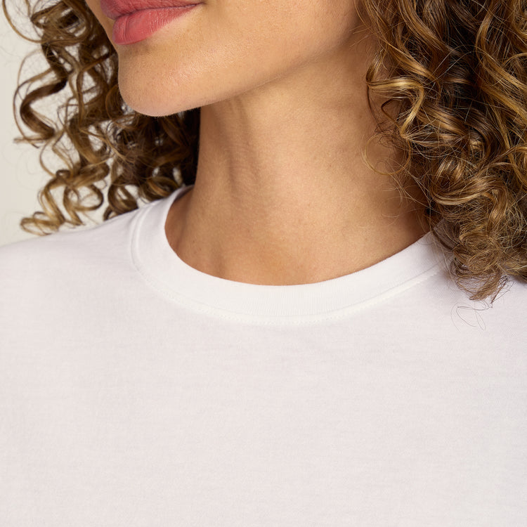 Women wearing White Everyday Cotton Crew Tee