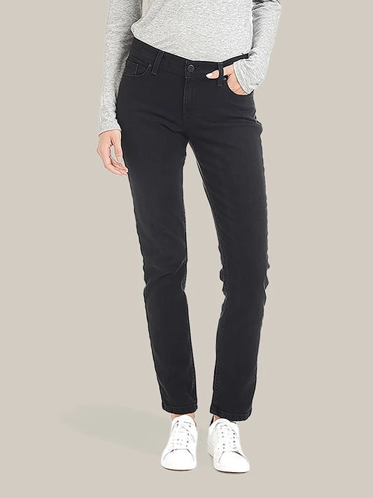 Allen Mid Rise Slim Straight Jeans Washed Black Slim Straight jeans