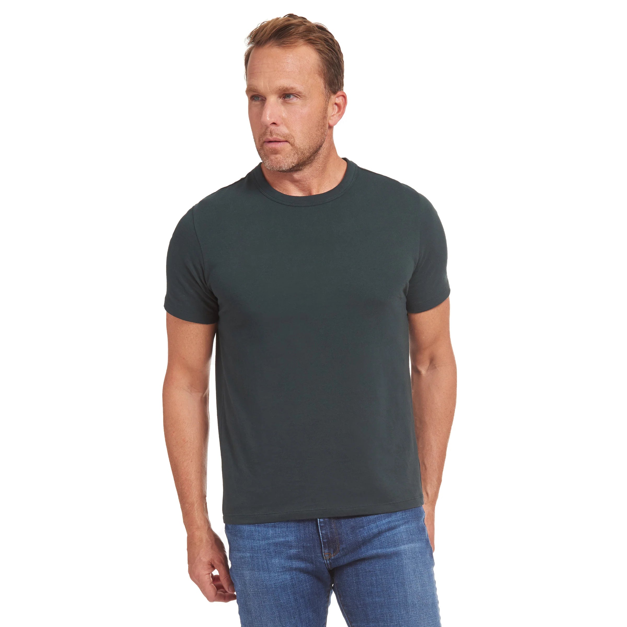  wearing White Mott&Bow | Classic Crew Driggs Tee tt tees