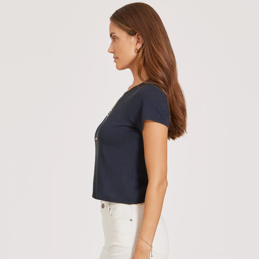 Cropped Fitted Crew Marcy Tee  Crew tees