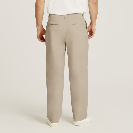 Wide Leg Chino Pants Ecru Wide-Leg pants