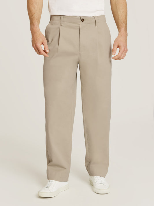 Wide Leg Chino Pants Ecru Wide-Leg pants