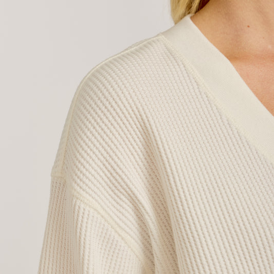 Vintage Waffle Tee  V-Neck sweats