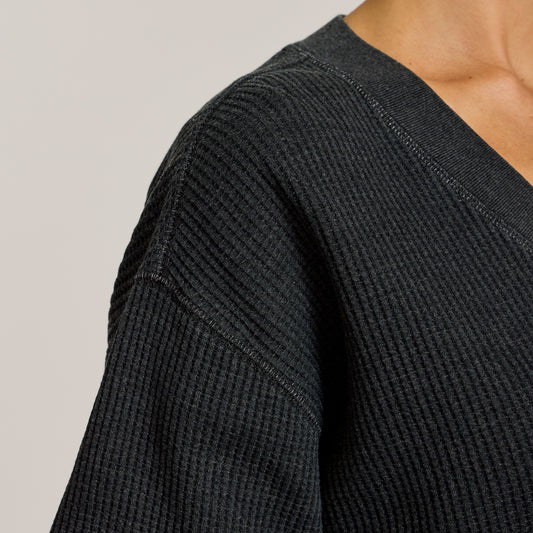 Vintage Waffle Tee  V-Neck sweats