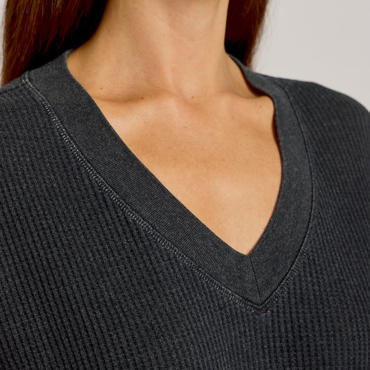 Vintage Waffle Tee  V-Neck sweats