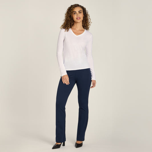 Long Sleeve V-Neck Tee Marcy Blanc V-Neck tees