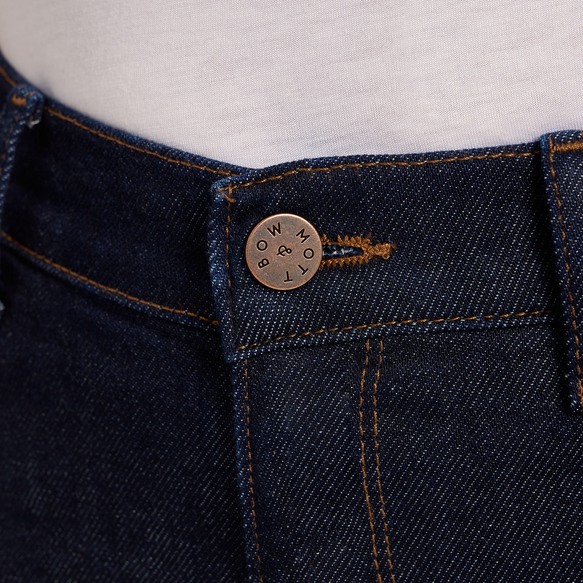 Women wearing Dark Blue High Rise Cropped Straight Leg Gilmore