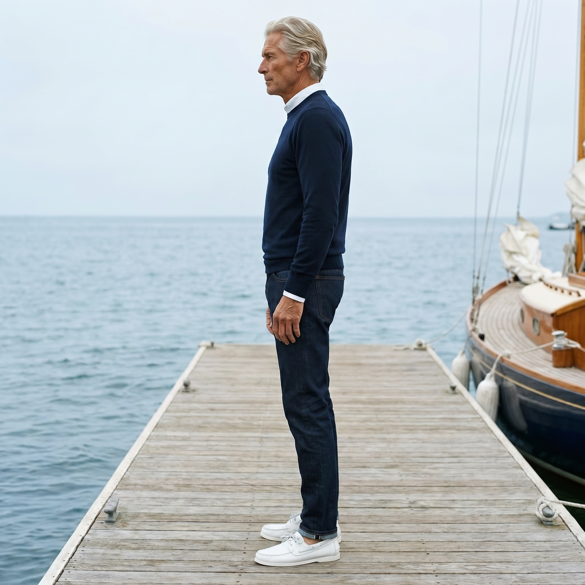 Men wearing Azul oscuro Straight Crosby Jeans