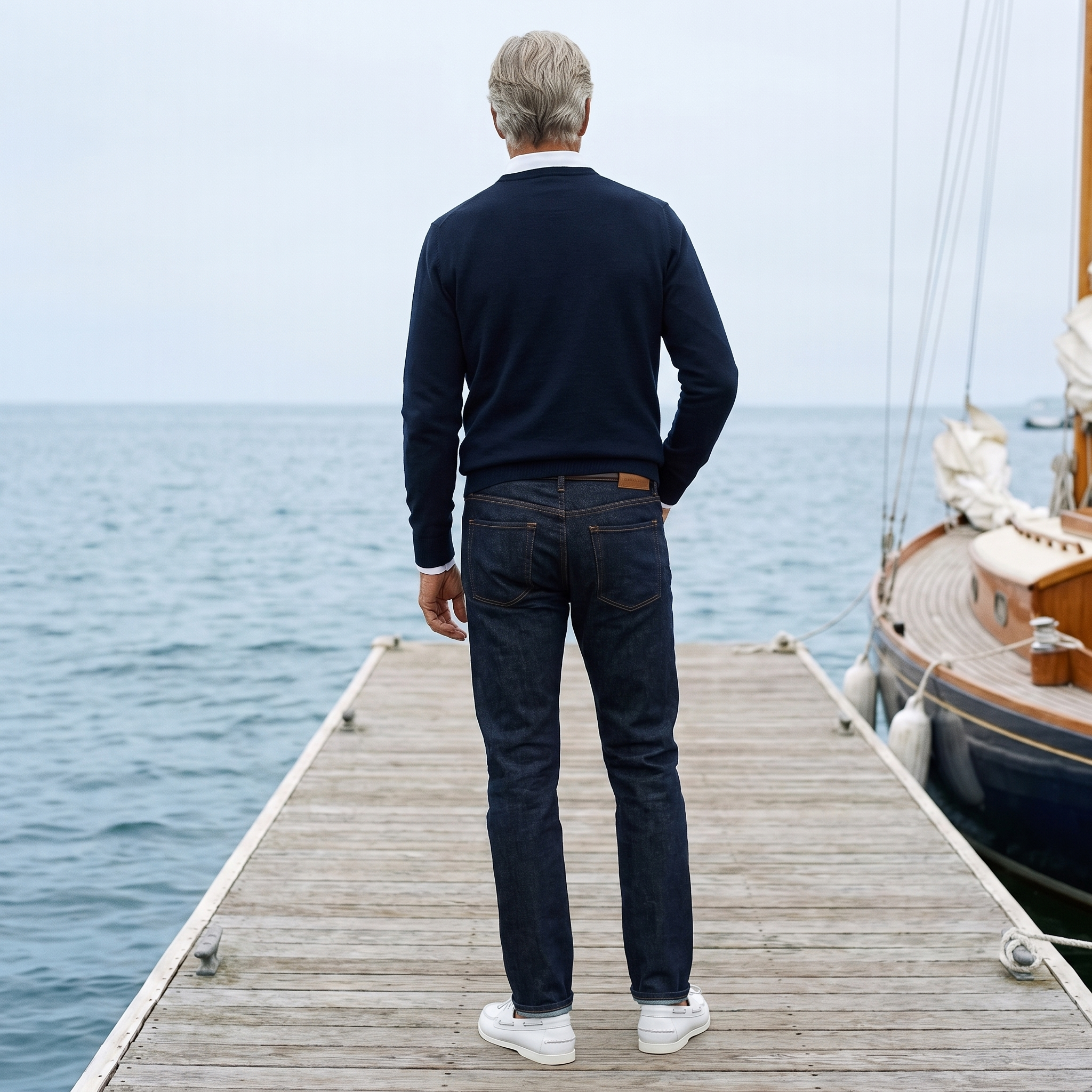 Men wearing Azul oscuro Straight Crosby Jeans