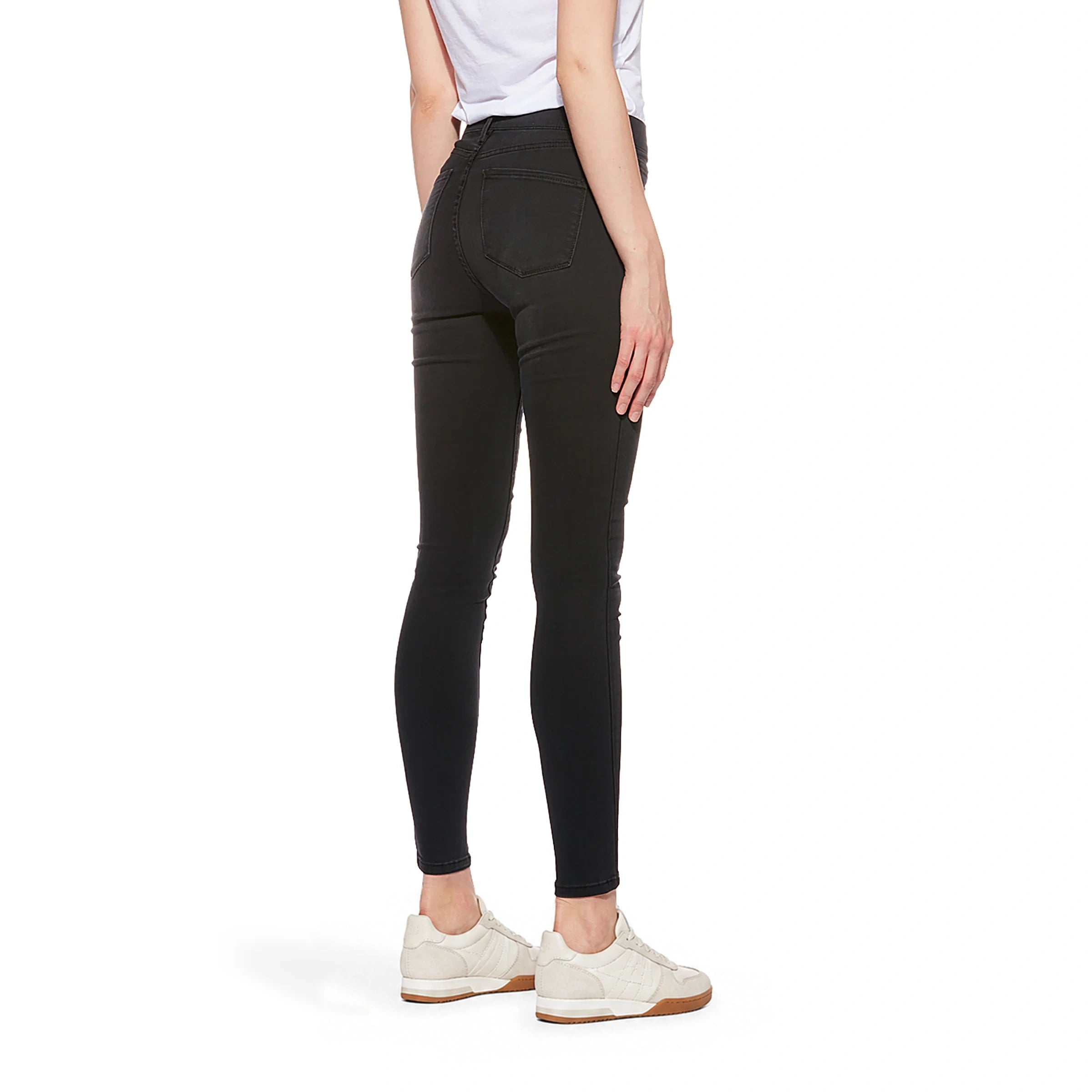 Women wearing Dark Gray High Rise Skinny Orchard Jeans