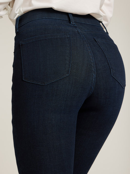 High Rise Miniboot Ankle Jane Jeans Medium/Dark Blue High-Rise Skinny jeans