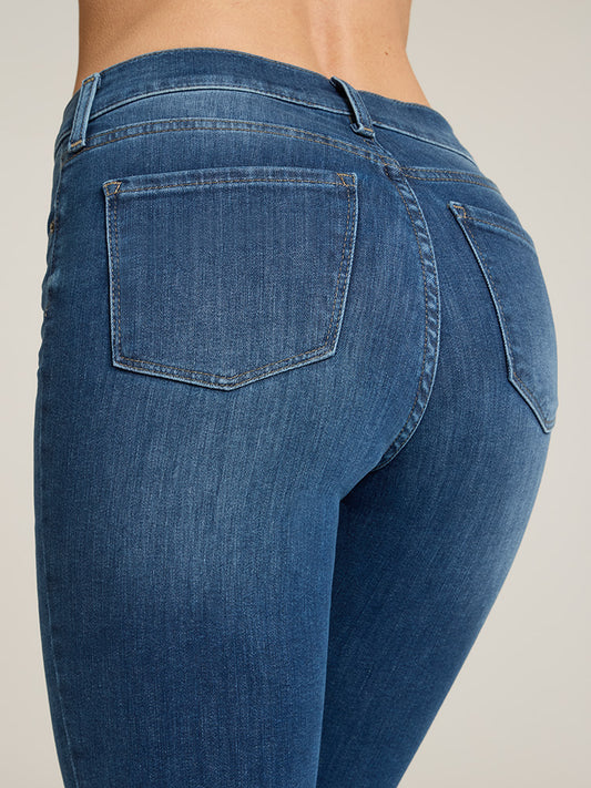 High Rise Miniboot Ankle Logan Jeans Medium Blue High-Rise Skinny jeans