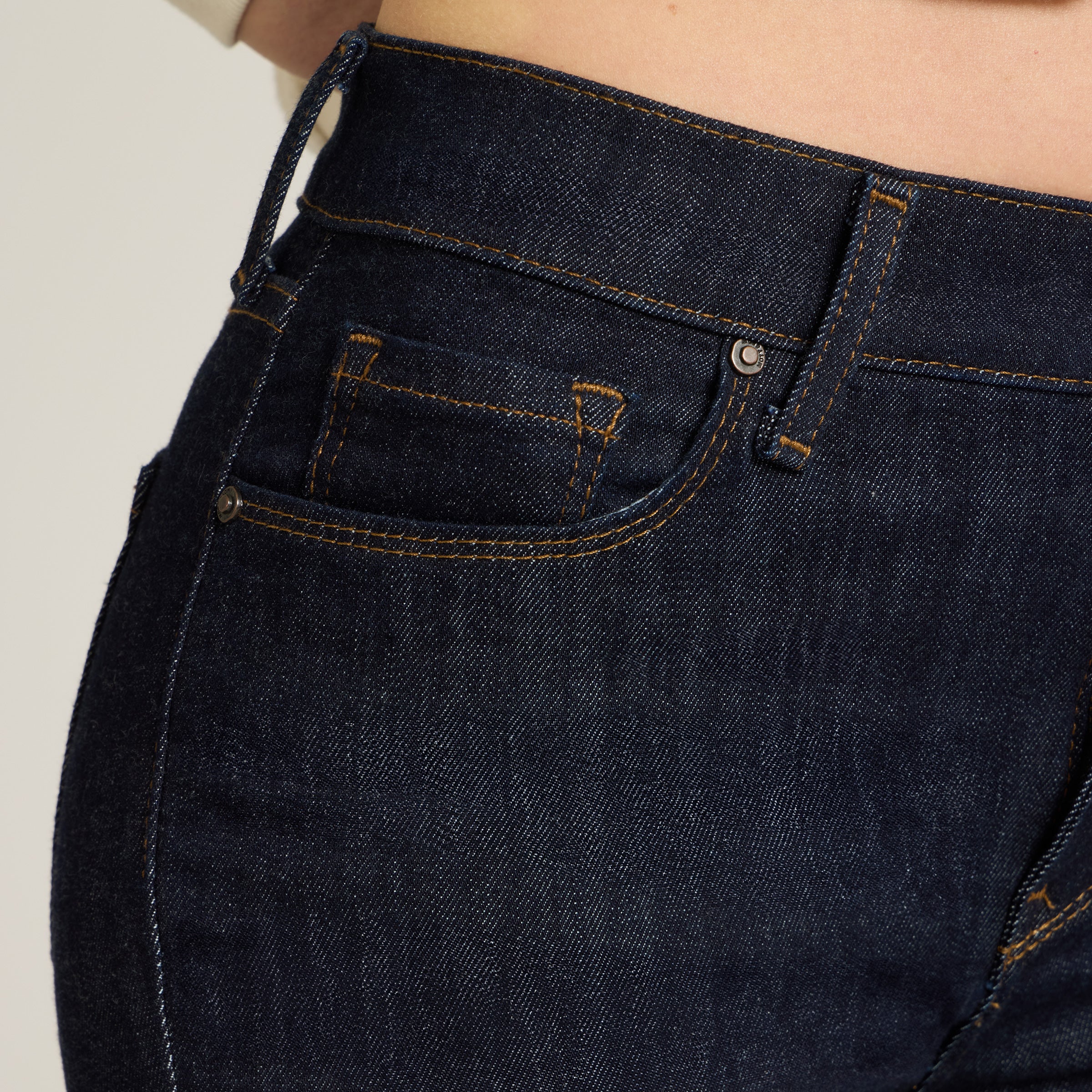 Women wearing Midnight High Rise Skinny Logan Jeans