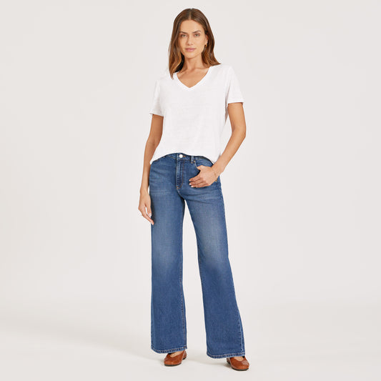 High Rise Wide Leg Gilmore Medium/Dark Blue High-Rise Wide Leg jeans