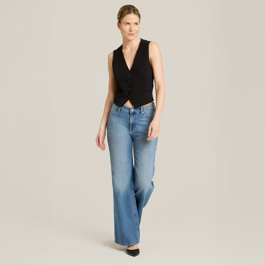 High Rise Wide Leg Gilmore Medium Blue High-Rise Wide Leg jeans