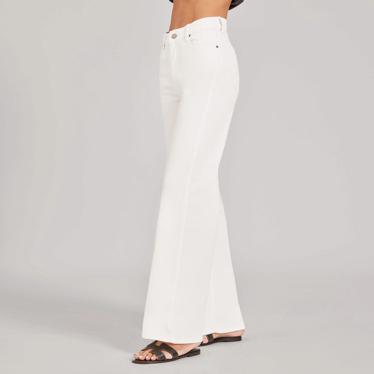 Women wearing Bone High Rise Wide Leg Mercer