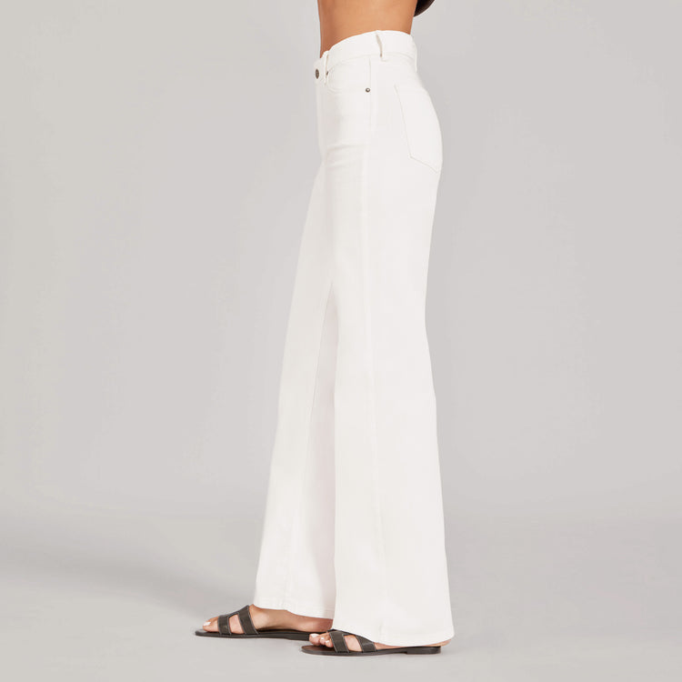 Women wearing Bone High Rise Wide Leg Mercer
