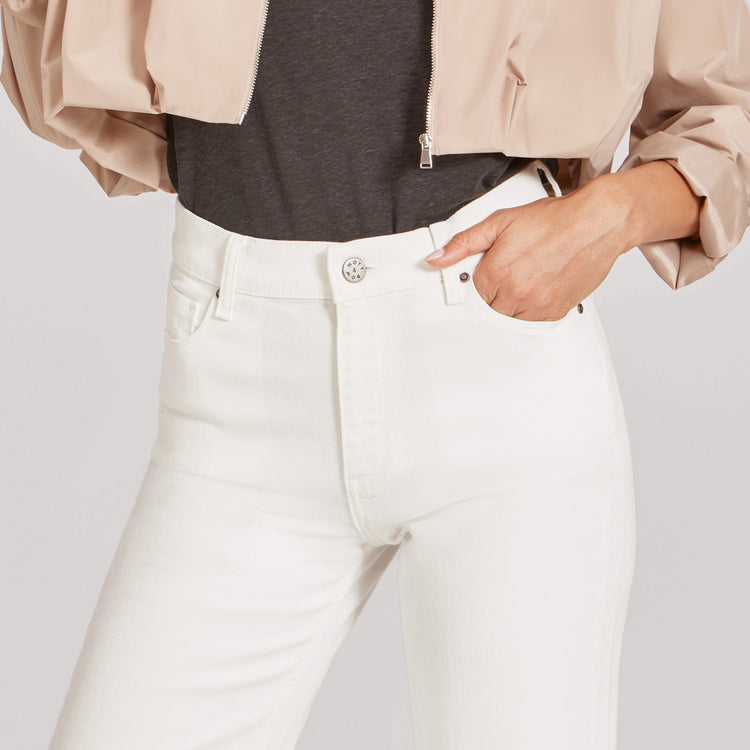 Women wearing Bone High Rise Wide Leg Mercer