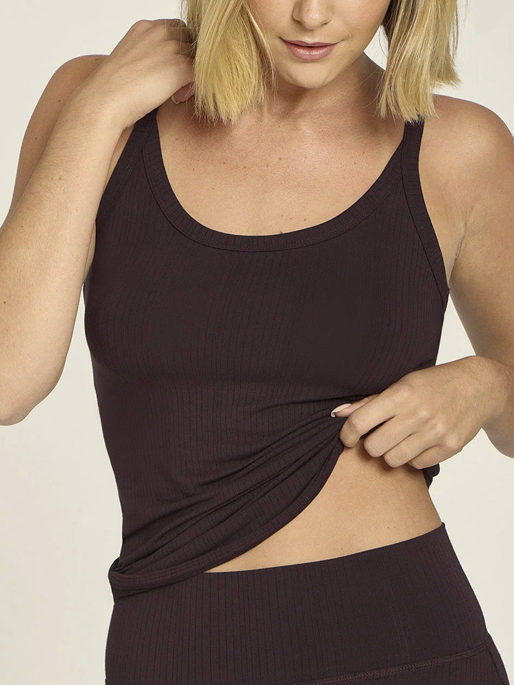 Women wearing Espresso Lounge Scoop Neck Cami