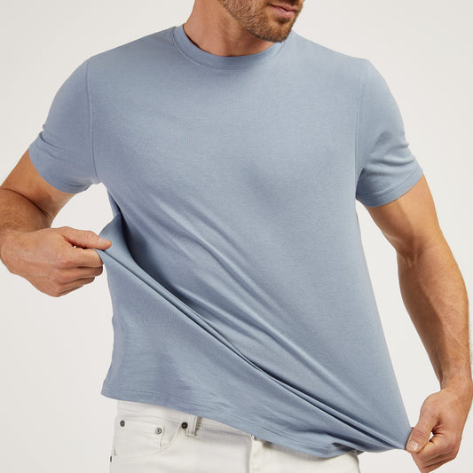 Luxe Stretch Tee California Blue Crew tees