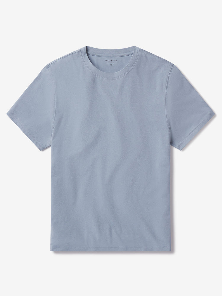 Men wearing Graphite Blue Luxe Stretch Tee tees