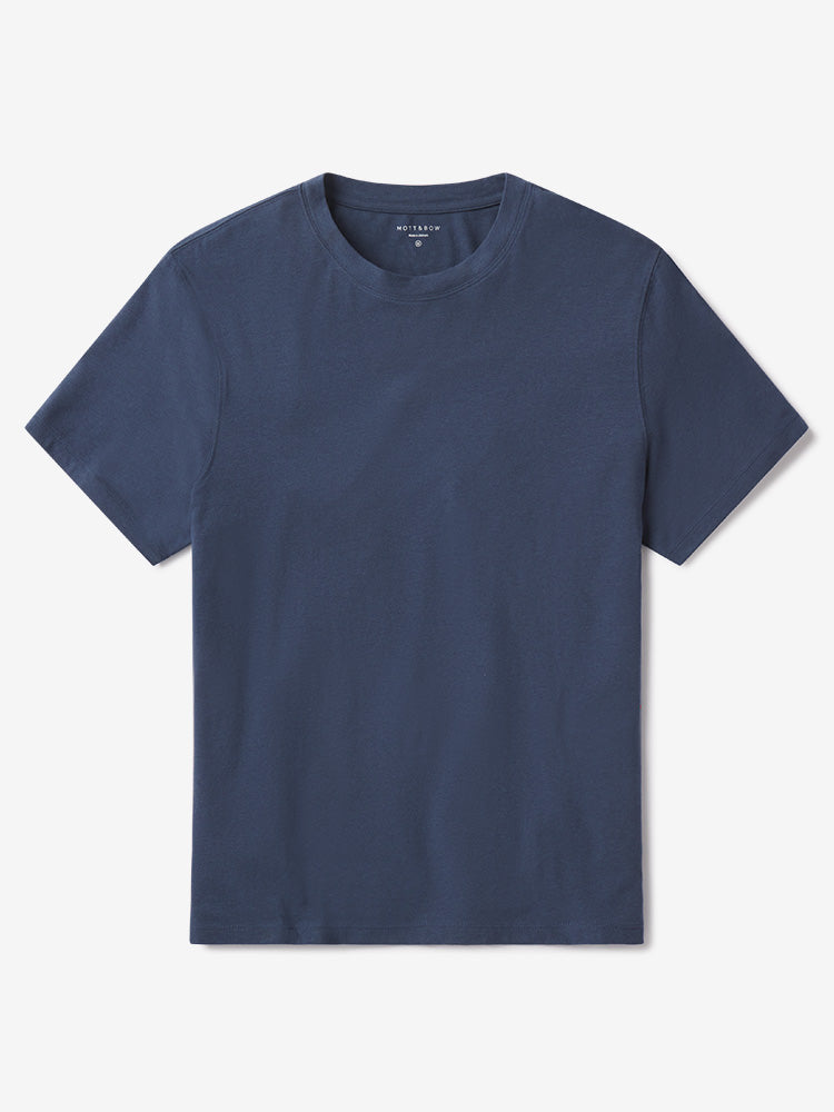 Men wearing Graphite Blue Luxe Stretch Tee tees