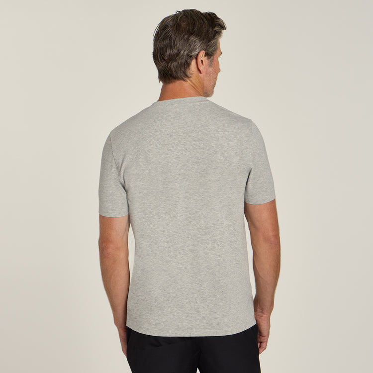 Men wearing Heather Gray Luxe Stretch Tee