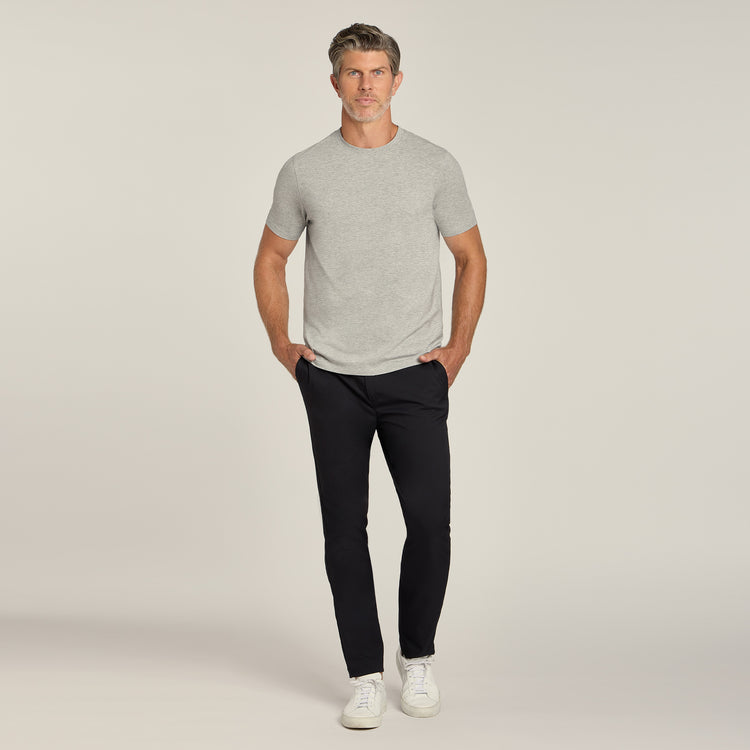 Men wearing Heather Gray Luxe Stretch Tee