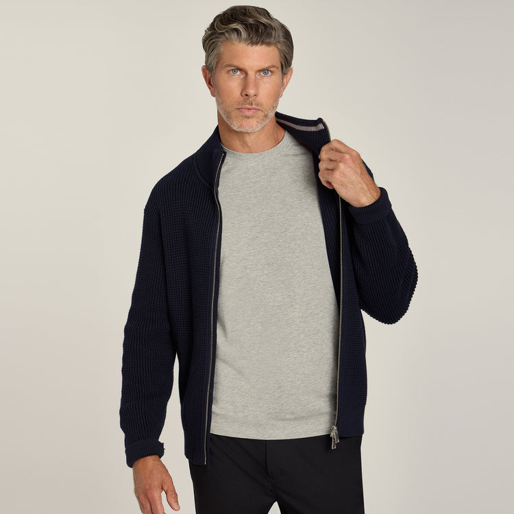 Men wearing Heather Gray Luxe Stretch Tee