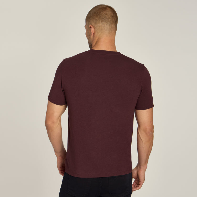 Men wearing Maroon Luxe Stretch Tee