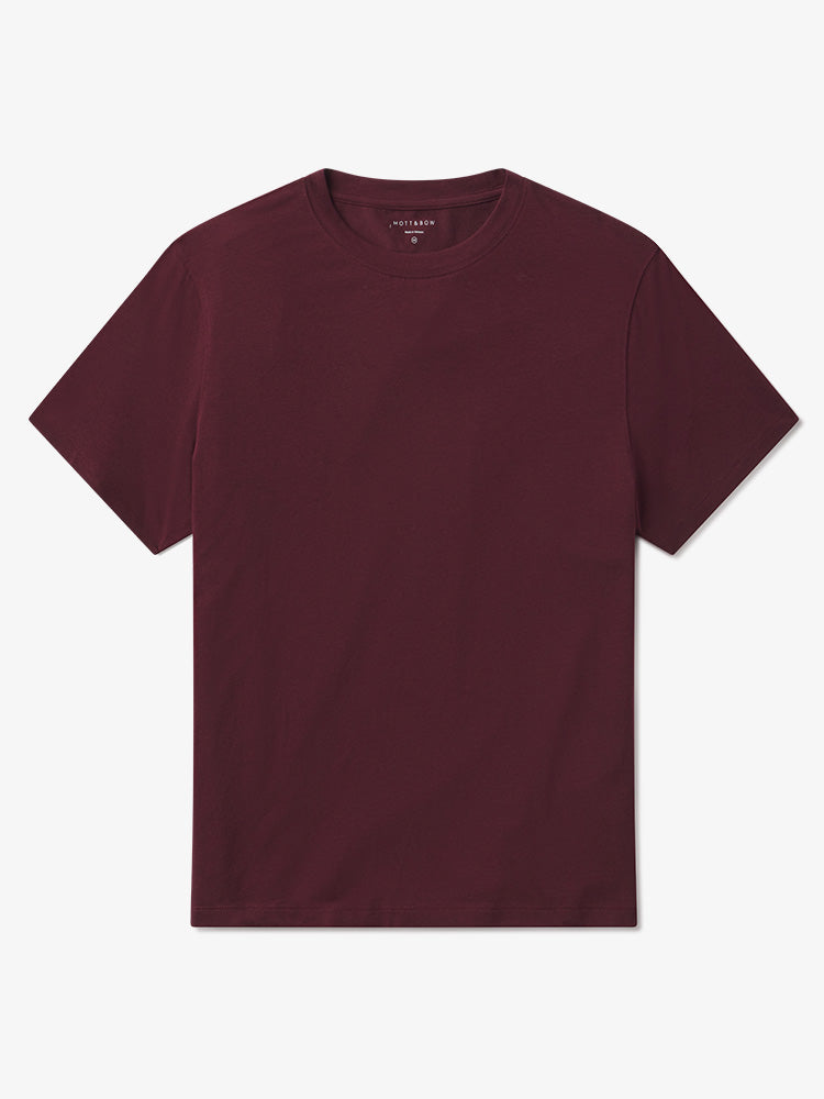 Men wearing Maroon Luxe Stretch Tee