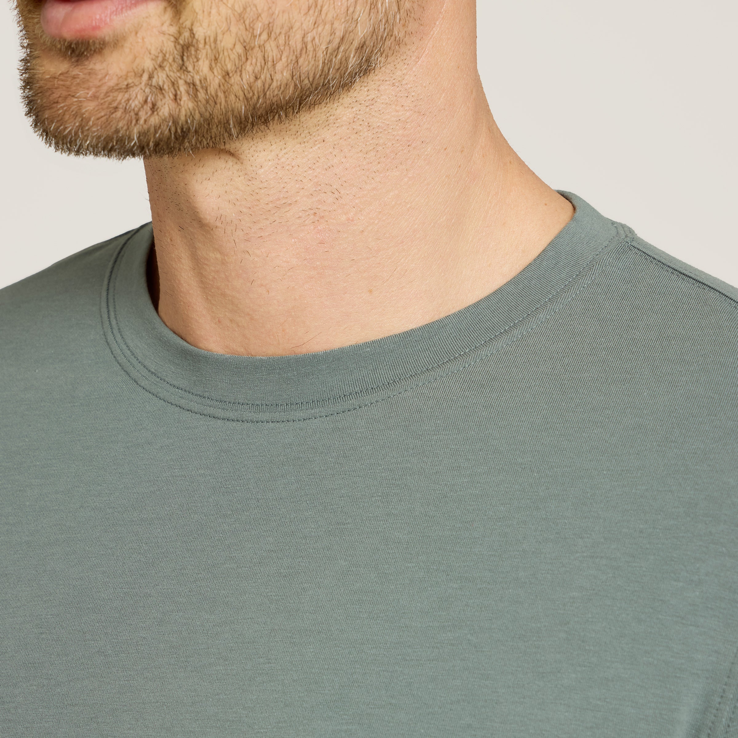 Men wearing Sea Grass Luxe Stretch Tee