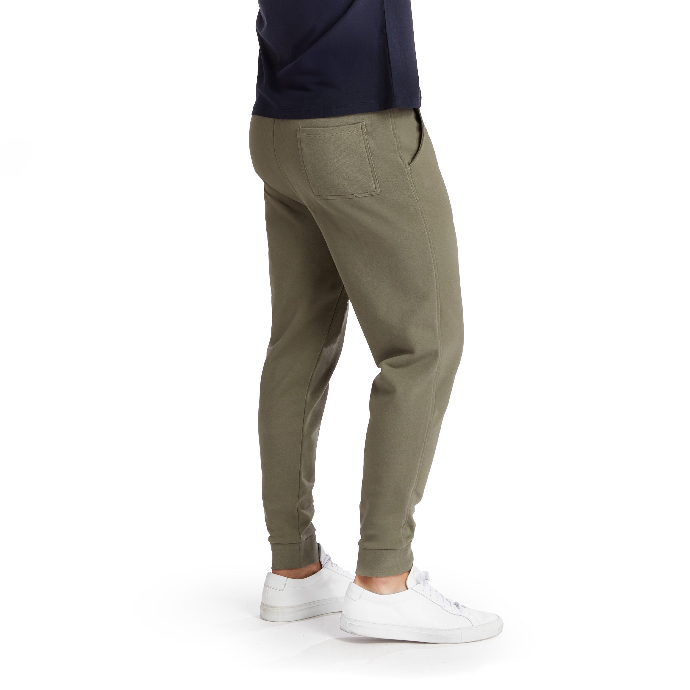 Men wearing Olive The French Terry Sweatpant Hooper