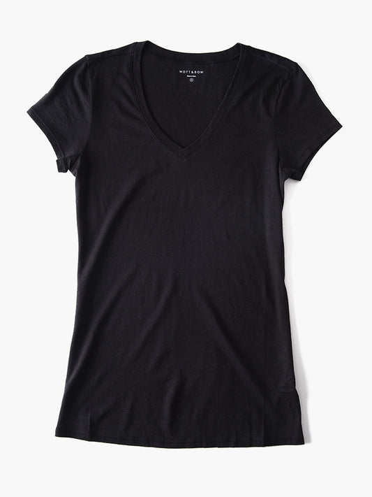 Fitted V-Neck Marcy Tee Black V-Neck tees