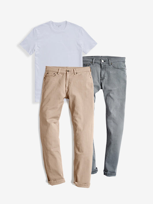 2 jeans + 1 Driggs tee bundle  dummy-inventory 