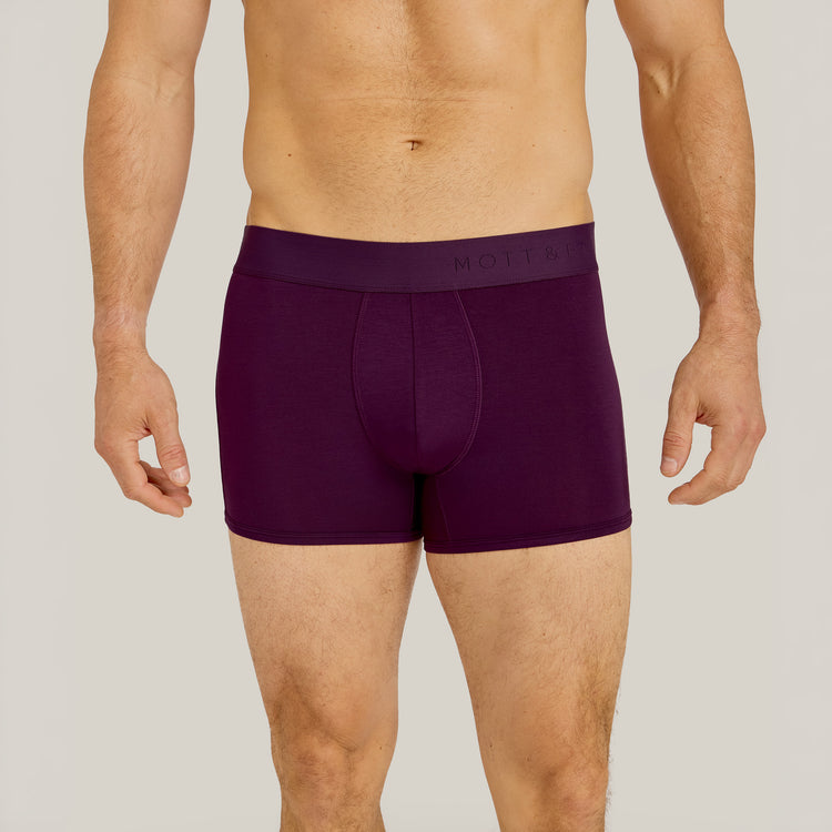 Men wearing Egg Plant Second Skin Trunk