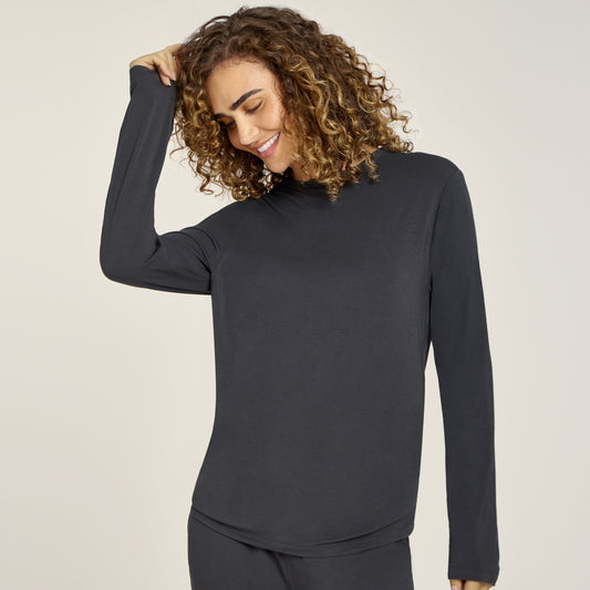 Unisex Pajama Long Sleeve Crew Neck Dark Gray long-sleeve pajamas