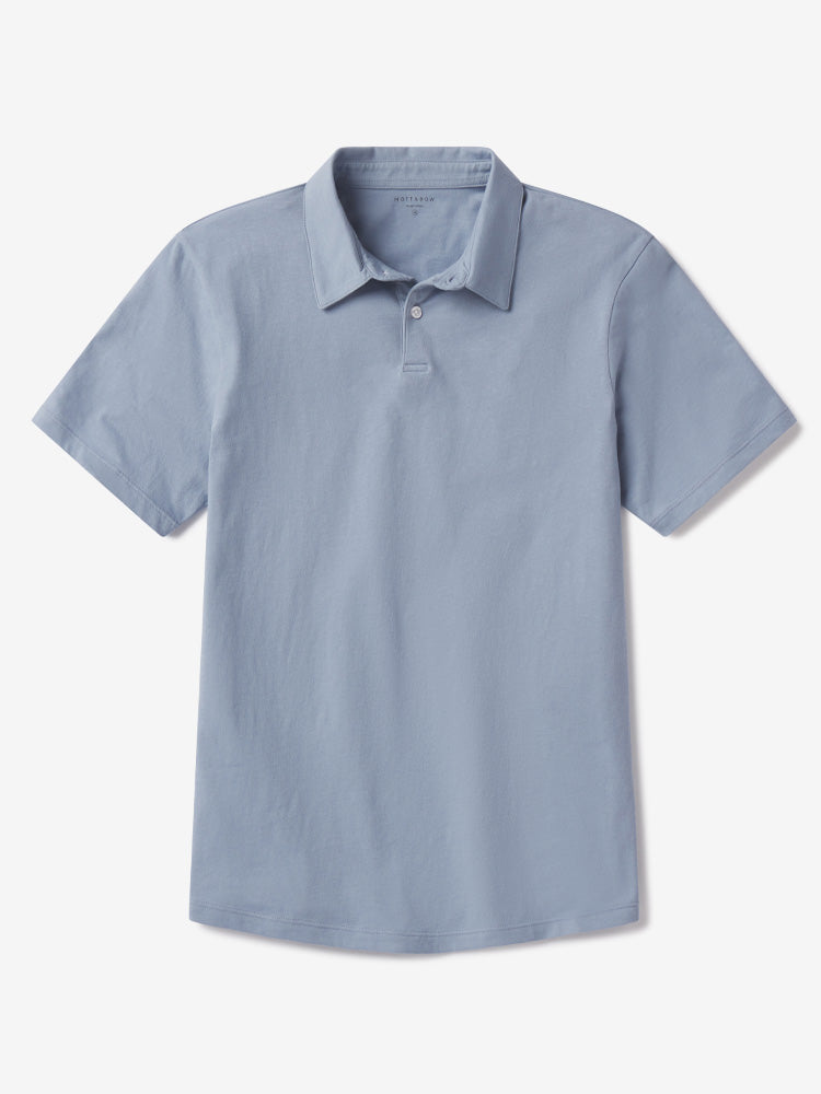 Men wearing Black Jersey Sueded Polo tees