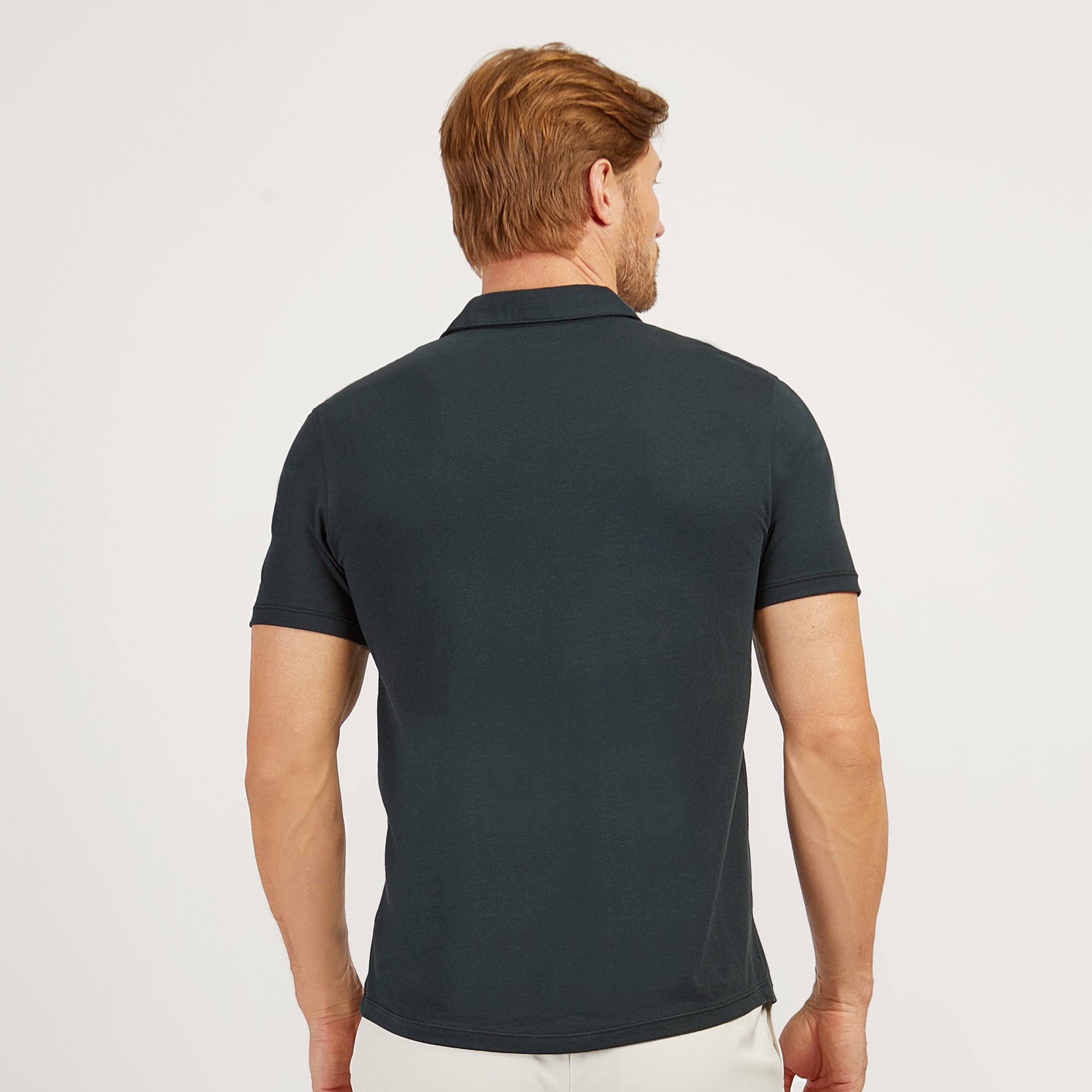 Men's Jersey Sueded Polo - Mott & Bow