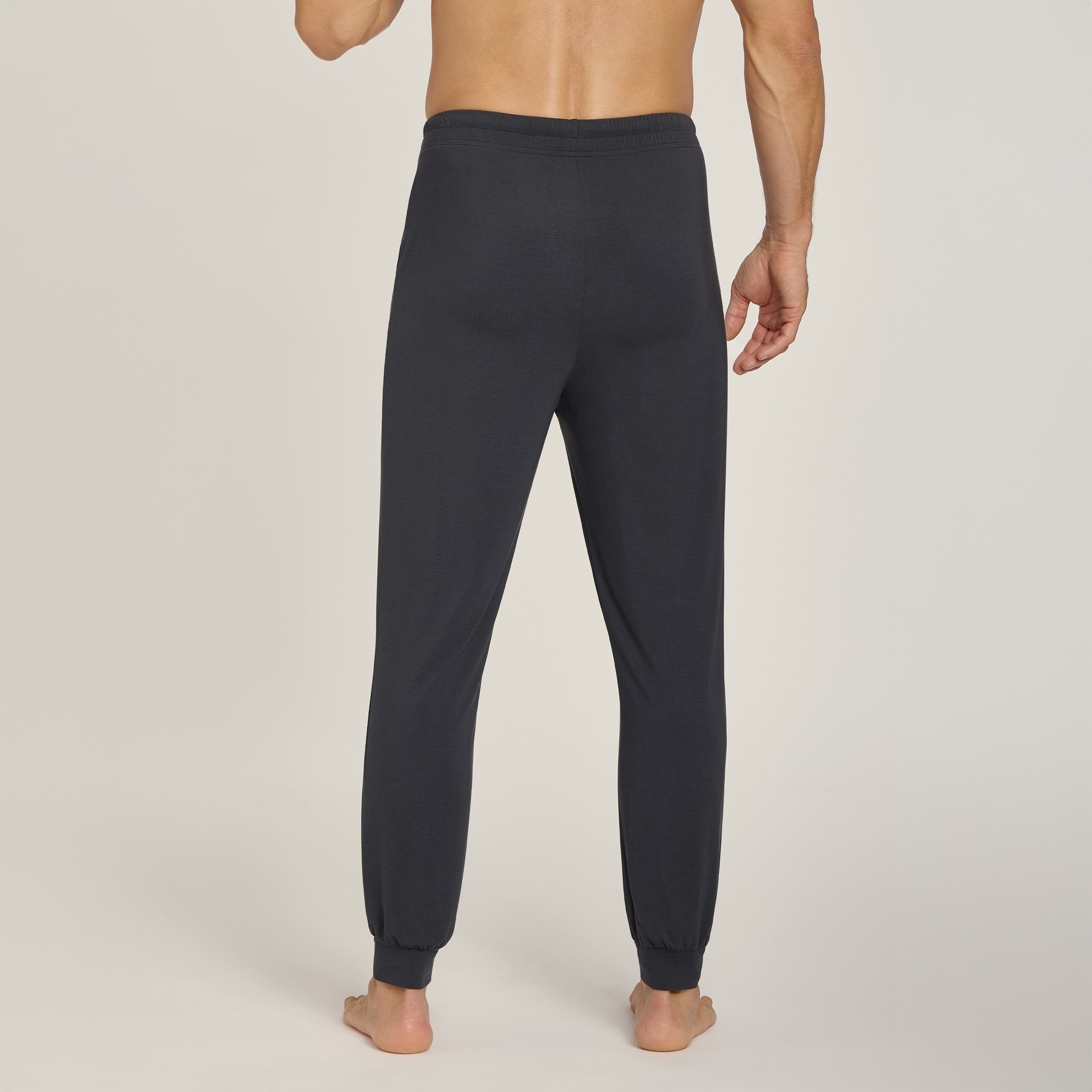 Men wearing Dark Gray Unisex Pajama Pants