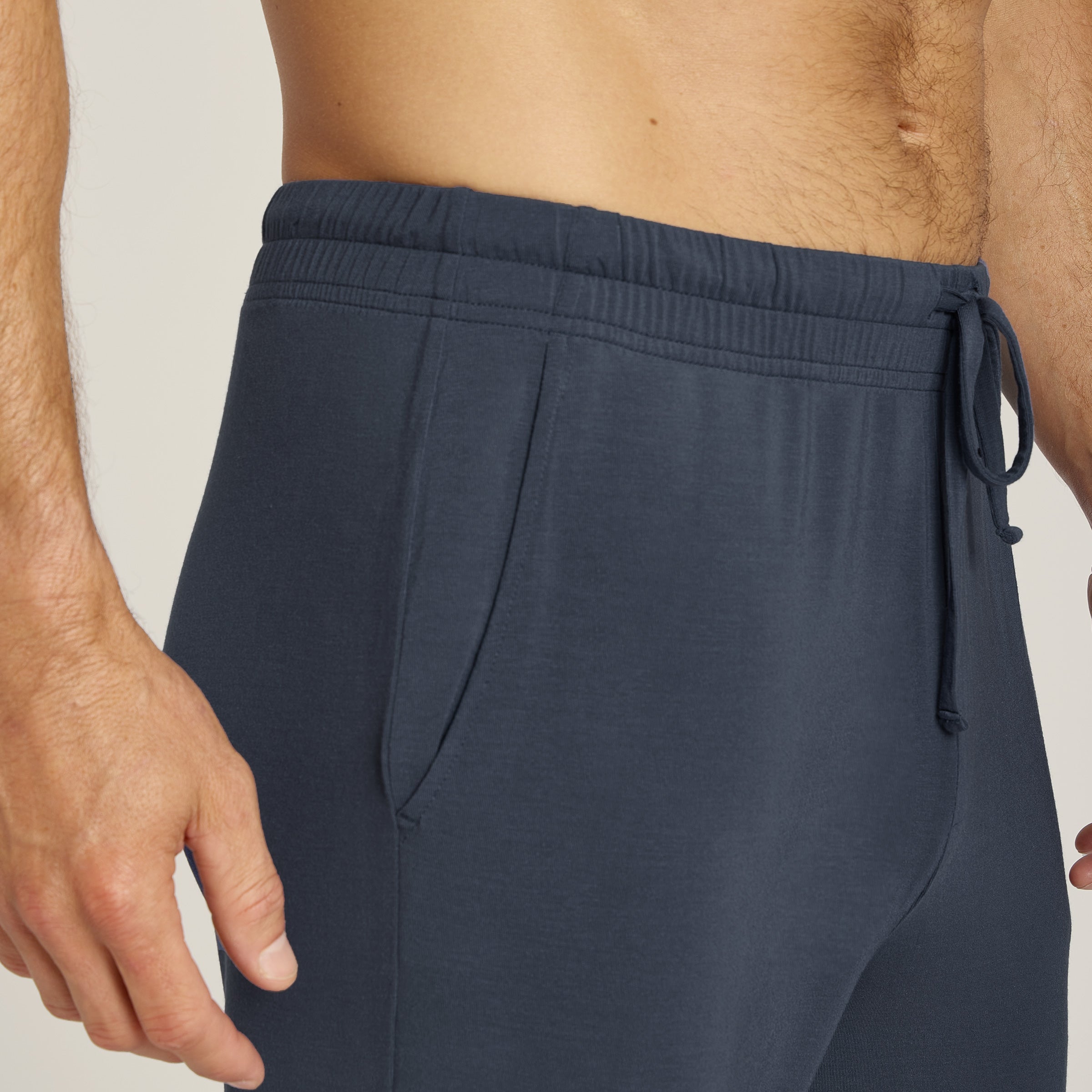 Men wearing Graphite Blue Unisex Pajama Pants