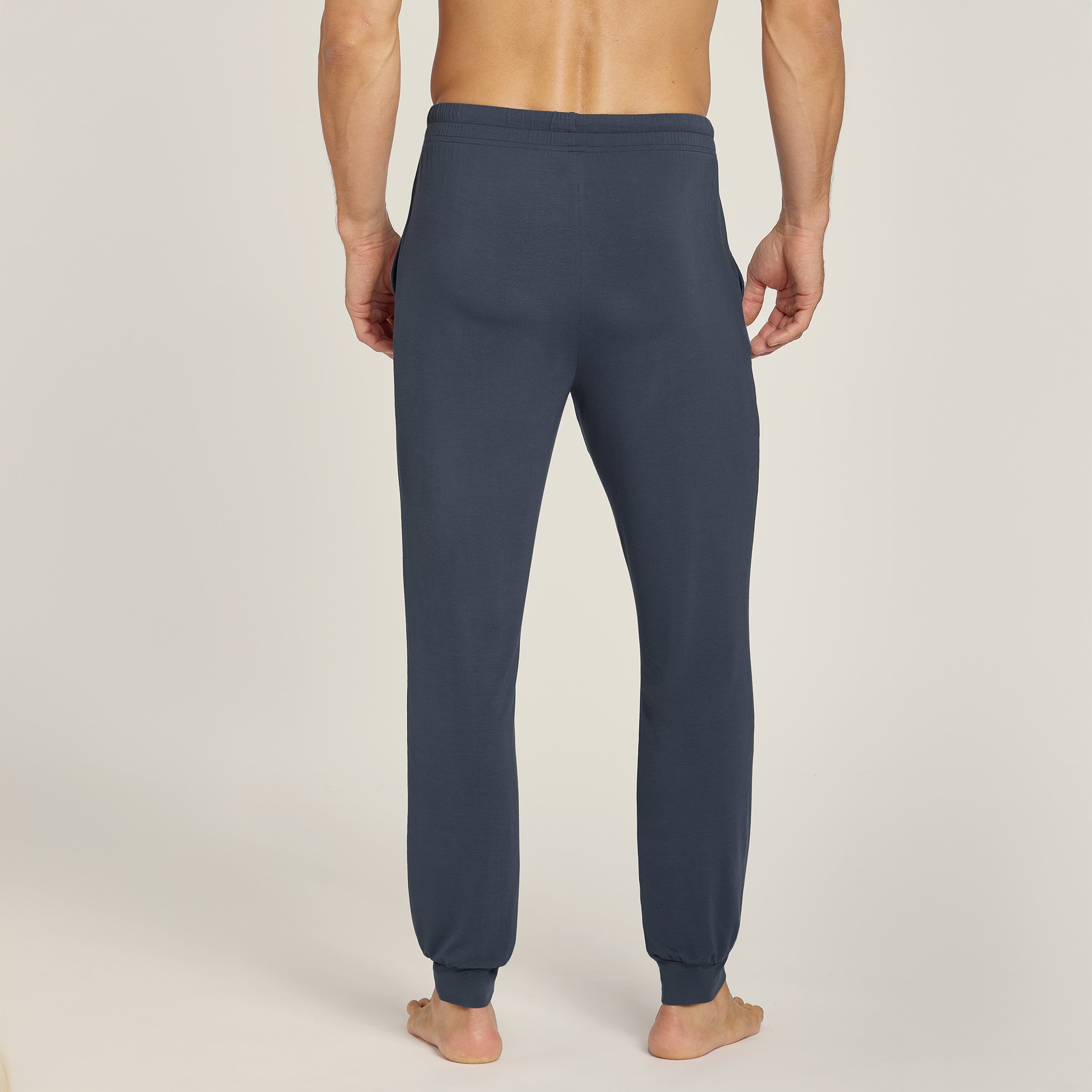 Men wearing Graphite Blue Unisex Pajama Pants