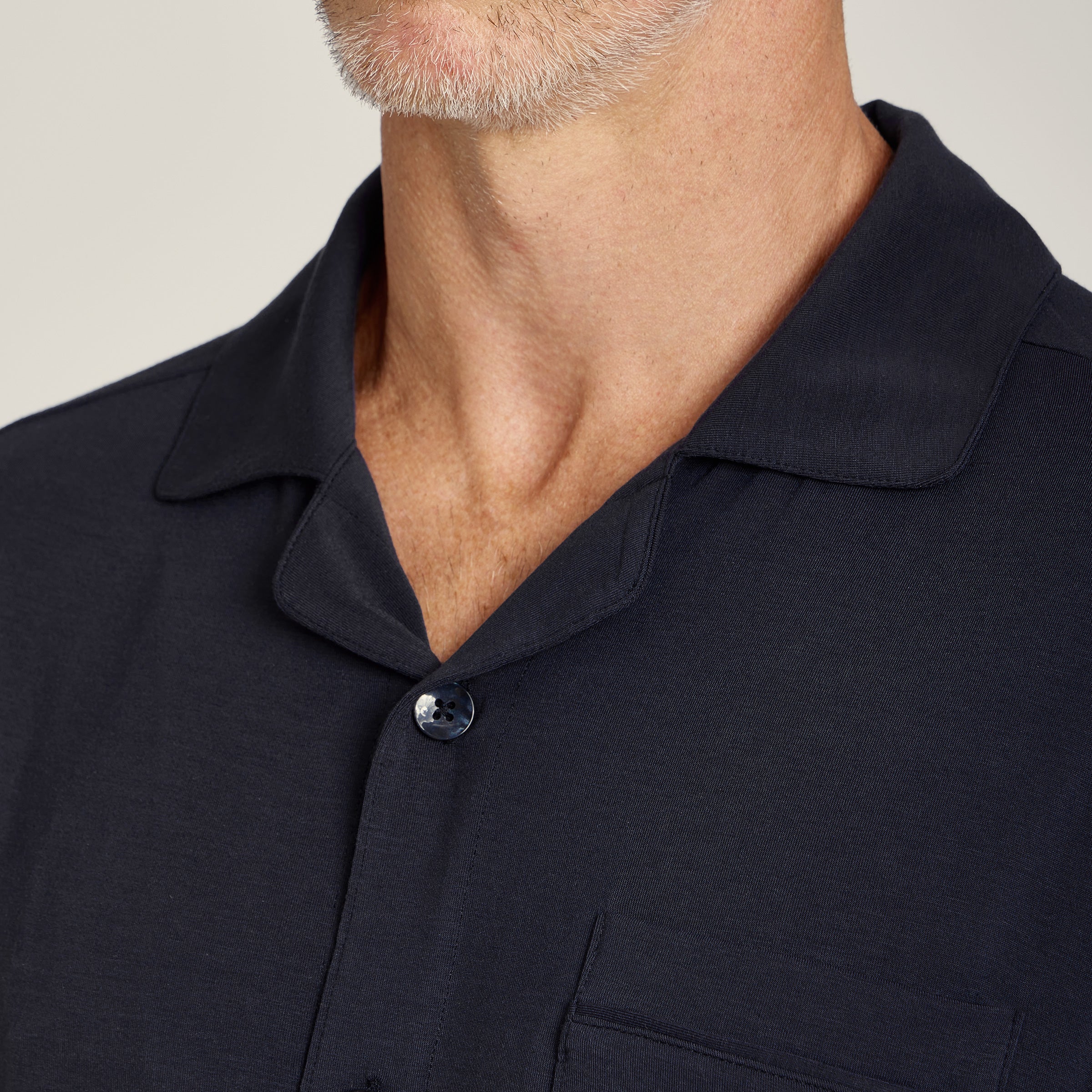 Men wearing Navy Unisex Pajama Shirt