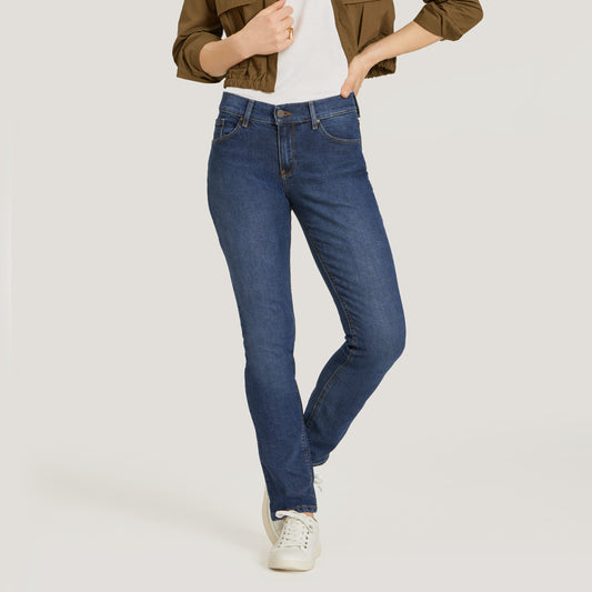 Mid Rise Slim Straight Ridge Jeans Medium/Dark Blue Slim Straight jeans